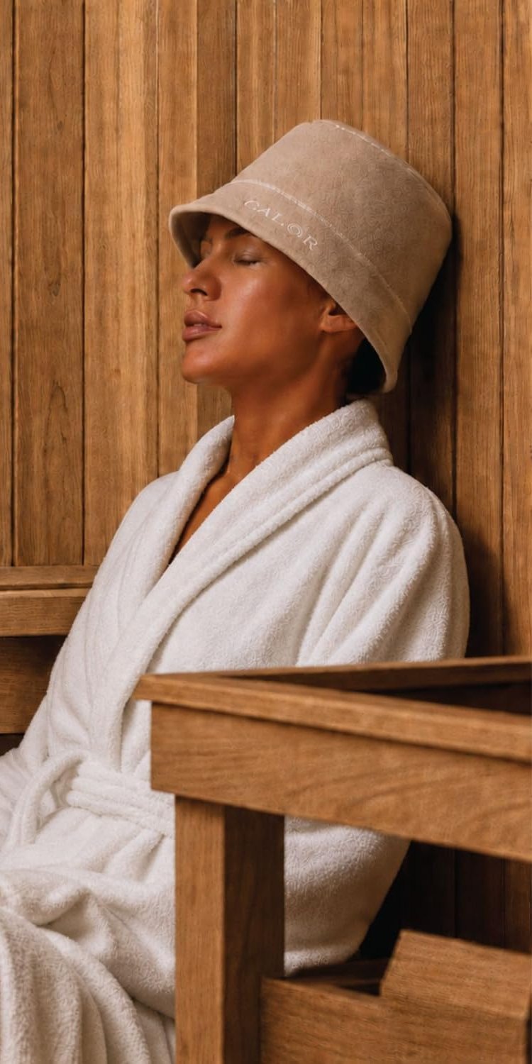 CALOR merino sauna hat in beige